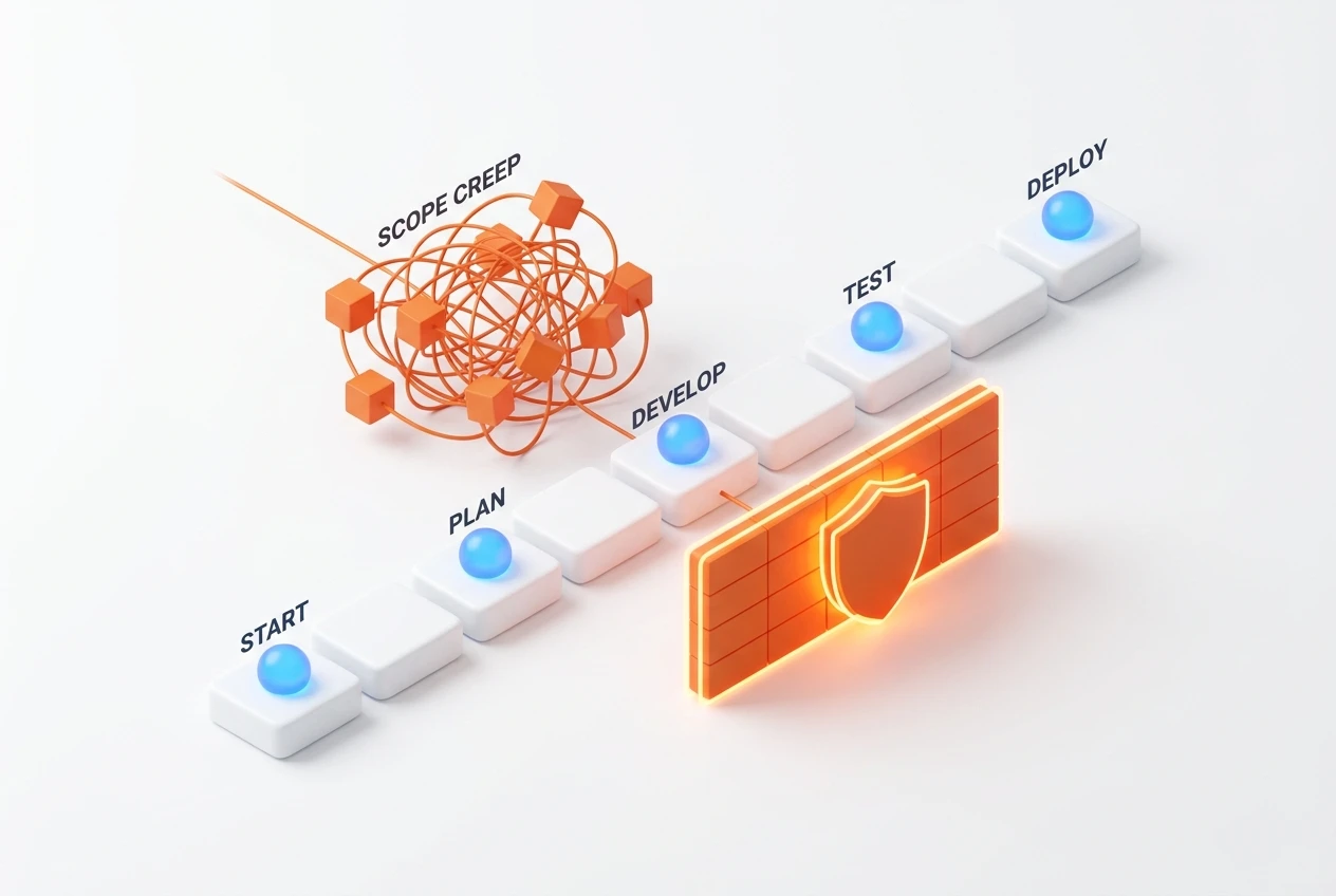 Image showing the Boom ERP interface for managing marketing agency projects