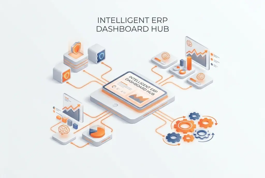 صورة توضيحية لـ أفضل نظام ERP لشركات التقنية، تبرز تفوق Boom ERP في حماية البيانات ودعم العملاء عبر BOOM PASS والذكاء الاصطناعي.