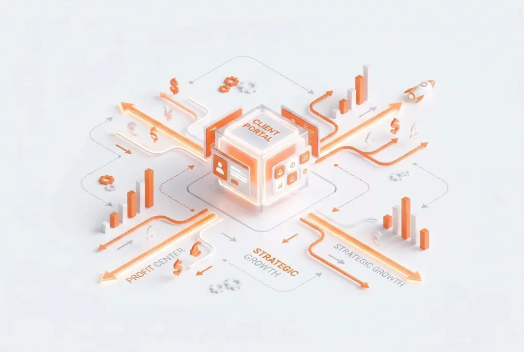 A visual representation of increased profits and efficiency, highlighting the significant return on investment from a well-implemented BOOM ERP Client Portal solution.