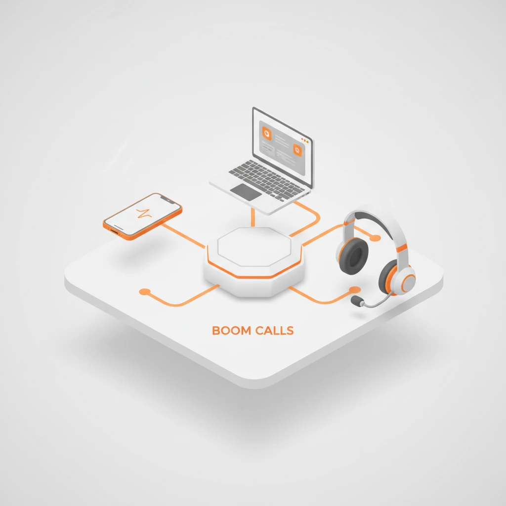 Professional team using unified voice communication software by BOOM ERP to bridge operational gaps in a modern office.