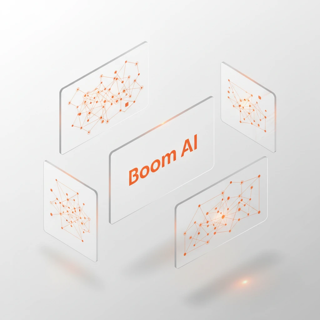 Boom AI dashboard showing 2026 predictive ERP analytics and business growth metrics